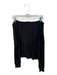 Carbon38 Size M Black Cotton Blend Off Shoulder Long Sleeve Athletic Top Black / M