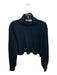 FP Beach Size S Black Cotton Turtle Neck Long Sleeve Cropped Sweater Black / S