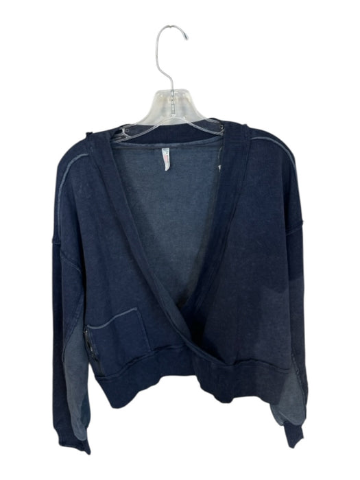 FP Movement Size XS Navy Viscose Blend Long Sleeve Crossover Athletic Sweater Navy / XS