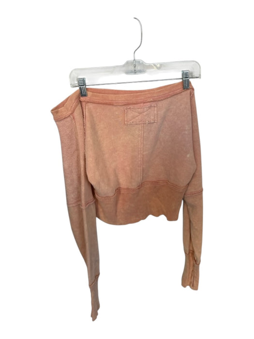 We The Free Size XS Orange Cotton Long Sleeve Elastic Waist Cropped Sweater Orange / XS