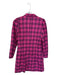 TCEC Size S Pink & Navy Polyester Long Sleeve Plaid Button Down Dress Pink & Navy / S