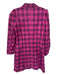 TCEC Size S Pink & Navy Polyester Long Sleeve Plaid Button Down Dress Pink & Navy / S