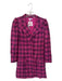 TCEC Size S Pink & Navy Polyester Long Sleeve Plaid Button Down Dress Pink & Navy / S