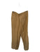 Zara Size M Tan Linen Blend High Waist Pleat Wide Leg Pants Tan / M
