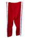 Adidas Size M Red & White Polyester Drawstring Side Stripe Wide Leg Pants Red & White / M