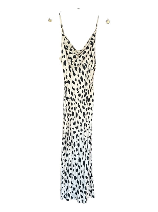 Vici Size S Tan & black Rayon Spaghetti Strap Animal Print Cowl neck Maxi Dress Tan & black / S
