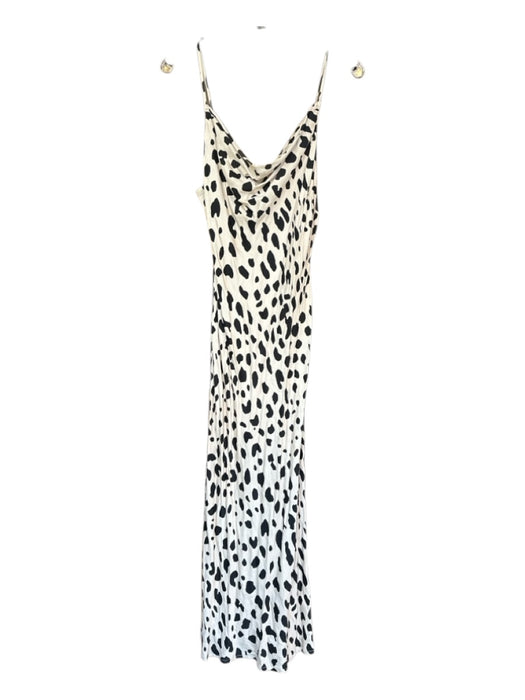Vici Size S Tan & black Rayon Spaghetti Strap Animal Print Cowl neck Maxi Dress Tan & black / S