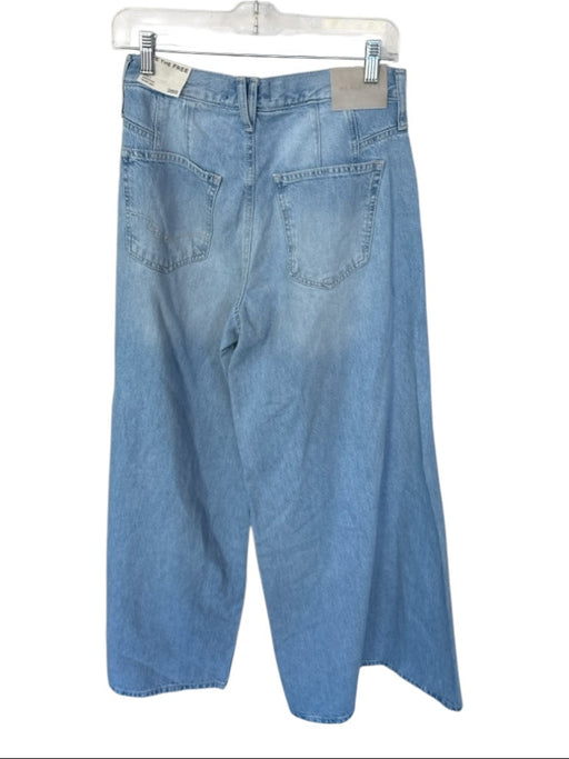 We The Free Size 28 Light Wash Cotton Blend High Waist Button Fly Wide Leg Jeans Light Wash / 28