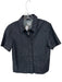Zara Size M Dark Wash Cotton Blend Short Sleeve Denim Button Down Top Dark Wash / M