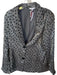 TCEC Size M Gray & Black Polyester Blend Long Sleeve Flowers Jacket Gray & Black / M
