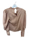 ASTR Size S nude Polyester Long Balloon Sleeve Back Button Top nude / S
