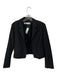 Zara Size M Black Wool Blend Long Sleeve Buttons Cropped Jacket Black / M