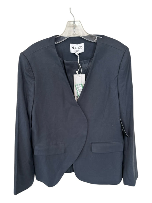 Na-kd Size 36 Gray Polyester Long Sleeve Double Breast Oversized Blazer Gray / 36
