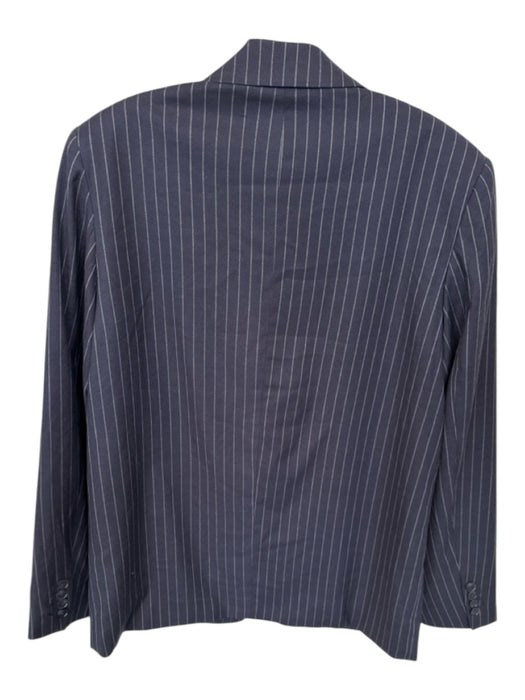 Na-kd Size 36 Navy Polyester Blend Long Sleeve 2 button Striped Oversized Blazer Navy / 36