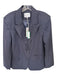 Na-kd Size 36 Navy Polyester Blend Long Sleeve 2 button Striped Oversized Blazer Navy / 36