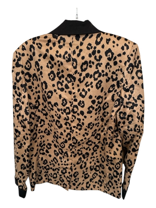 Lucca Size M Brown & Black Polyester Long Sleeve Animal Print One Button Jacket Brown & Black / M