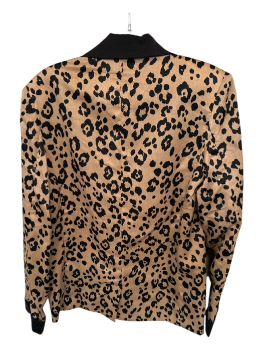 Lucca Size M Brown & Black Polyester Long Sleeve Animal Print One Button Jacket Brown & Black / M