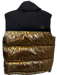 The North Face Size S Black & Bronze Nylon Goose Down Puffer Metallic Vest Black & Bronze / S