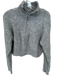 Bershka Size S Gray Polyester Blend Knit Half Zip Sweater Gray / S