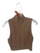 Alo Size Est S Tan Sleeveless Cable Knit Mock Neck Athletic Top Tan / Est S
