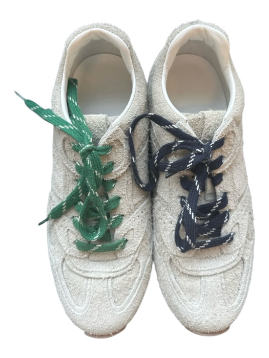 Aloha Shoe Size 6.5 Gray & Navy Suede Lace Up Athletic Sneakers Gray & Navy / 6.5