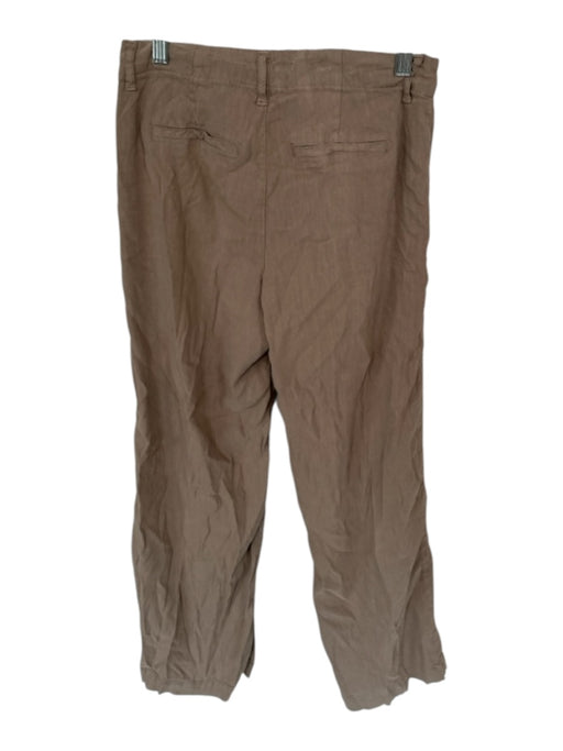 Kut From The Kloth Size 2 Taupe Linen Blend High Waist Wide Leg Pants Taupe / 2