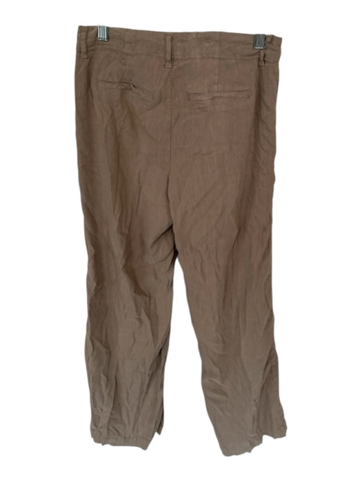 Kut From The Kloth Size 2 Taupe Linen Blend High Waist Wide Leg Pants Taupe / 2