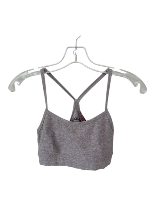 Alo Size M Purple Racer Back Heathered Sports Bra Athletic Top Purple / M