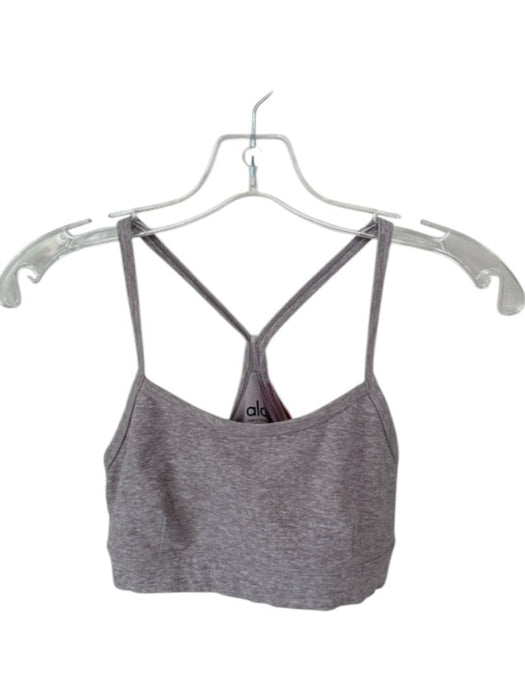 Alo Size M Purple Racer Back Heathered Sports Bra Athletic Top Purple / M