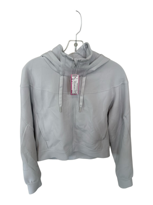 Lululemon Size 8 Light Gray Neoprene Hood Full ZIp Cropped Athletic Jacket Light Gray / 8