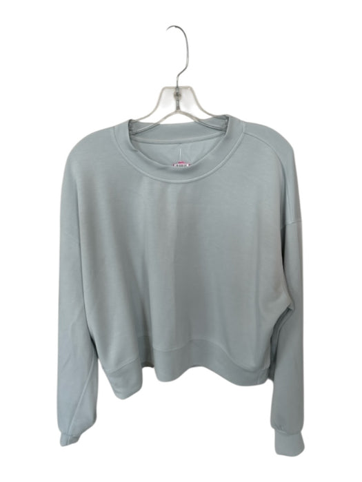 Lululemon Size Est M Light Blue Long Sleeve Cropped Athletic Sweatshirt Light Blue / Est M