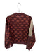 Adidas Size M Brown & Orange Polyester Long Sleeve Palm Trees Full Zip Jacket Brown & Orange / M