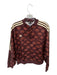 Adidas Size M Brown & Orange Polyester Long Sleeve Palm Trees Full Zip Jacket Brown & Orange / M