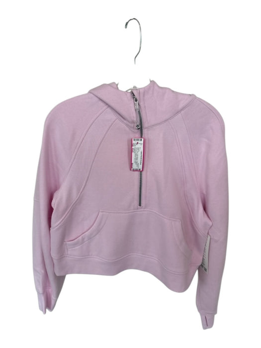 Lululemon Size XS/S Pink Cotton Blend Long Sleeve Half Zip Cropped Hoodie Pink / XS/S