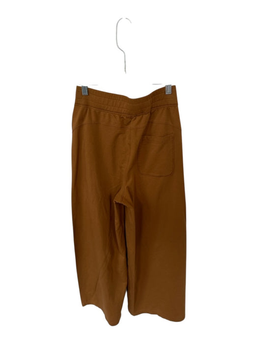 Lululemon Size 6 Brown Cotton Blend Waist Band Wide Leg Front Pockets Pants Brown / 6