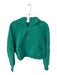 Lululemon Size XS/S Green Cotton Blend Long Sleeve Half Zip Cropped Hoodie Green / XS/S