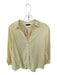 Zara Size S Yellow Linen Blend Long Sleeve Button Down Collar Oversized Top Yellow / S