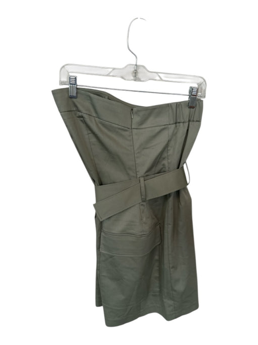 Abercrombie & Fitch Size S Sage green Cotton Blend Strapless Cargo Pockets Dress Sage green / S