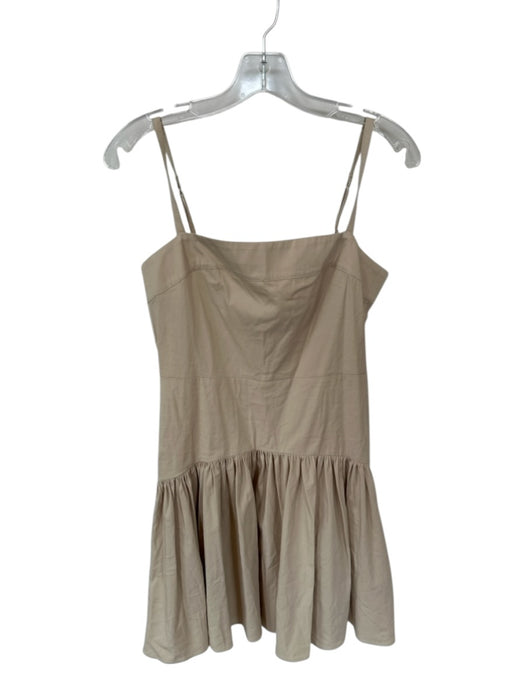 Abercrombie & Fitch Size S Khaki Cotton Spaghetti Strap Pleated Skirt Dress — Labels Resale Boutique