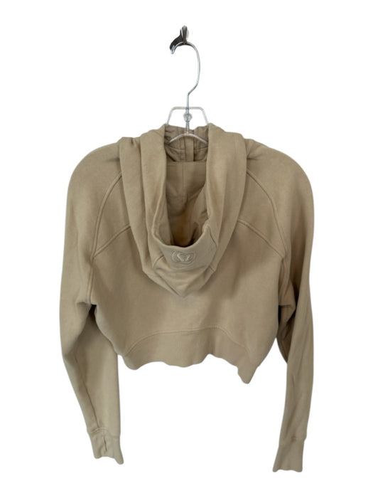 Lululemon Size Est XS/S Tan Cotton Blend Full Zip Cropped Athletic Hoodie Tan / Est XS/S