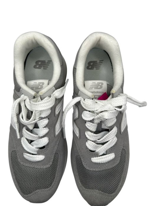 New Balance Shoe Size 6.5 Gray & White Canvas & Suede Platform Athletic Sneakers Gray & White / 6.5