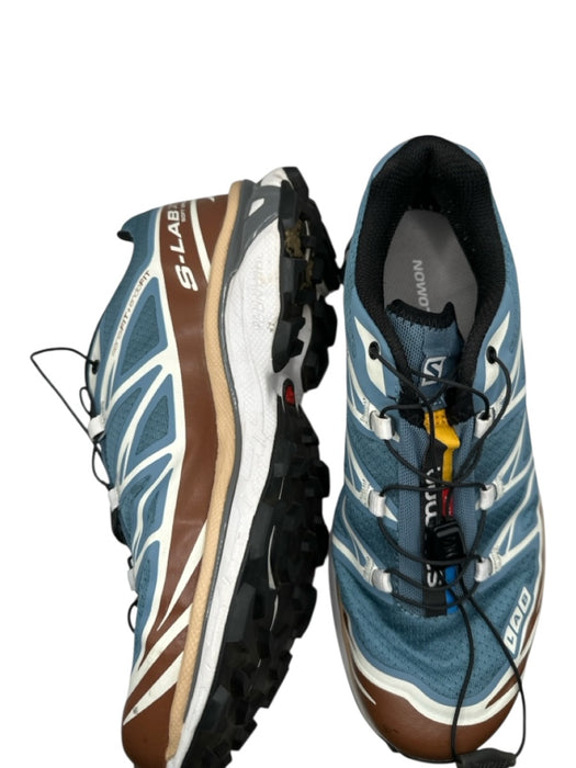 Salomon Shoe Size 6.5 Brown & Blue Canvas Perforated Athletic Sneakers Brown & Blue / 6.5