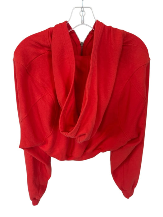 Alo Size Est XS/S Tomato Cotton Full Zip Cropped Athletic Hoodie Tomato / Est XS/S