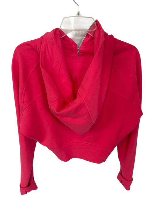 Lululemon Size Est XS/S Coral Pink Cotton Blend Full Zip Cropped Athletic Hoodie Coral Pink / Est XS/S