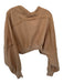Free People Size XS Tan Cotton Long Balloon Sleeve Open Front Cropped Sweater Tan / XS