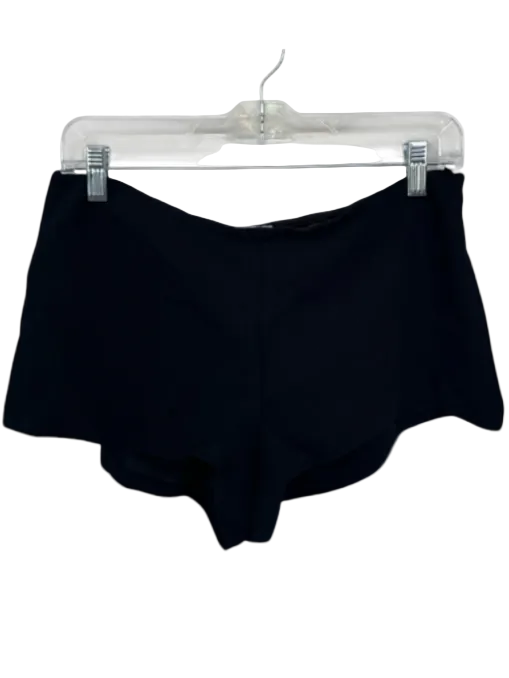 Aritzia Size 8 Black Polyester Side Zip Cheeky Shorts Black / 8