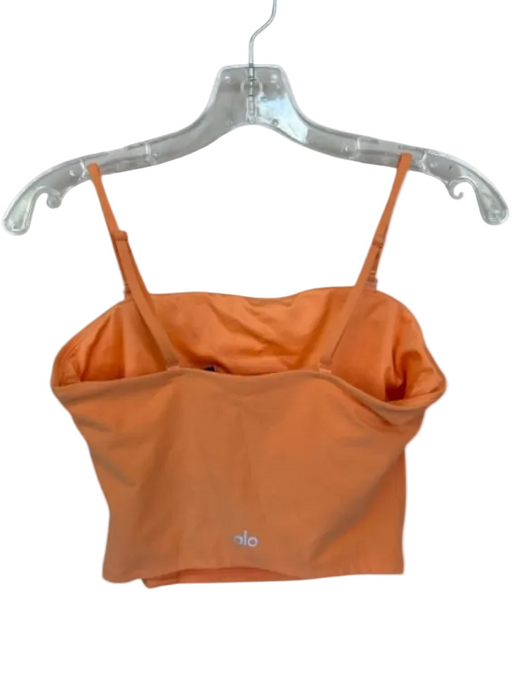 Alo Yoga Size M Orange Built in bra Cropped Square Neck Athletic Top Orange / M