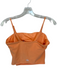 Alo Yoga Size M Orange Built in bra Cropped Square Neck Athletic Top Orange / M
