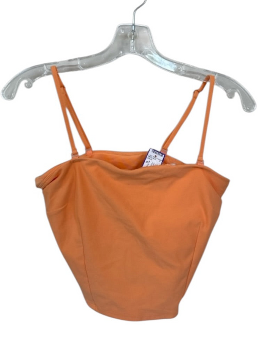 Alo Yoga Size M Orange Built in bra Cropped Square Neck Athletic Top Orange / M