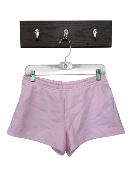 Aritzia Size S Baby Pink Cotton Blend Low Rise Elastic Waist Athletic Shorts Baby Pink / S